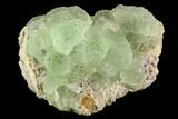 Pristine, Stepped Green Fluorite on Quartz - Fluorescent #94380-2